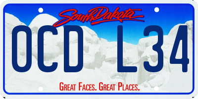 SD license plate 0CDL34