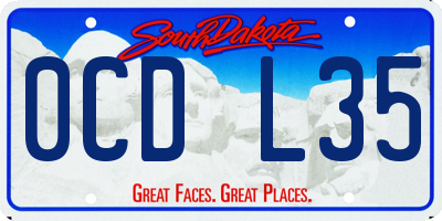 SD license plate 0CDL35