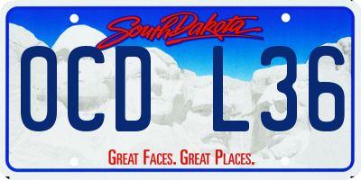 SD license plate 0CDL36