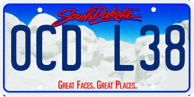 SD license plate 0CDL38