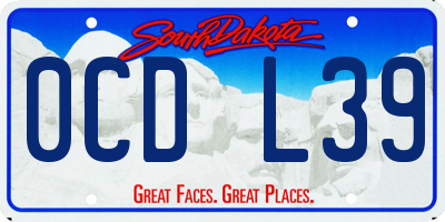 SD license plate 0CDL39