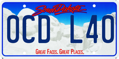 SD license plate 0CDL40