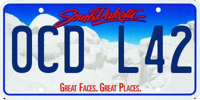 SD license plate 0CDL42
