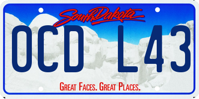 SD license plate 0CDL43