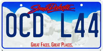 SD license plate 0CDL44