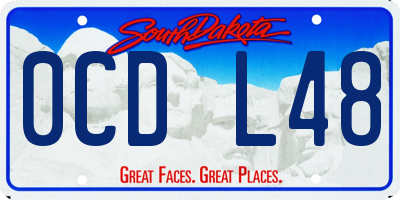 SD license plate 0CDL48