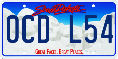 SD license plate 0CDL54