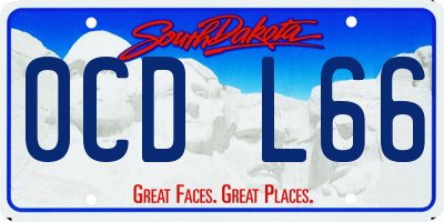 SD license plate 0CDL66
