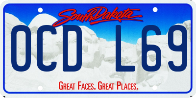 SD license plate 0CDL69