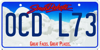 SD license plate 0CDL73