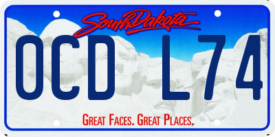 SD license plate 0CDL74
