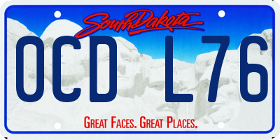 SD license plate 0CDL76