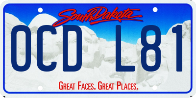 SD license plate 0CDL81