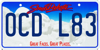 SD license plate 0CDL83