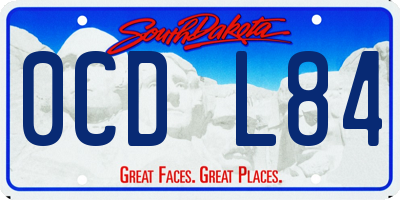 SD license plate 0CDL84