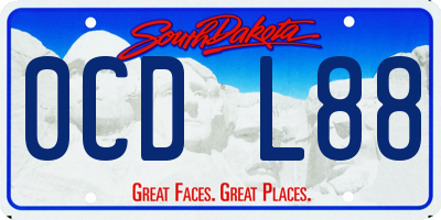 SD license plate 0CDL88