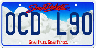 SD license plate 0CDL90