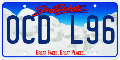 SD license plate 0CDL96