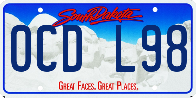 SD license plate 0CDL98