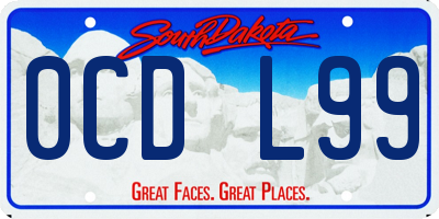SD license plate 0CDL99
