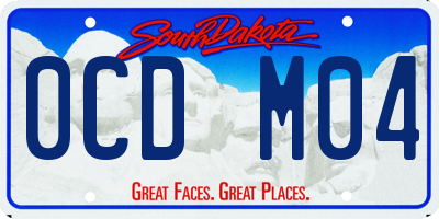 SD license plate 0CDM04