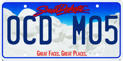 SD license plate 0CDM05