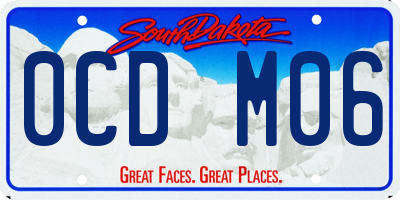 SD license plate 0CDM06