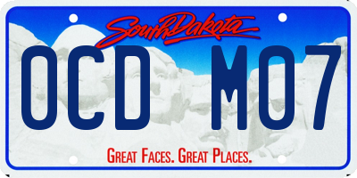 SD license plate 0CDM07