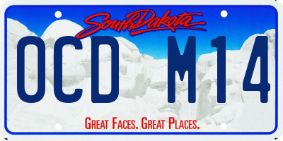 SD license plate 0CDM14