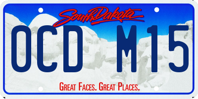 SD license plate 0CDM15