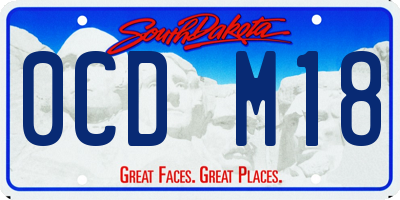 SD license plate 0CDM18
