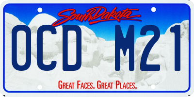 SD license plate 0CDM21