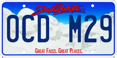 SD license plate 0CDM29