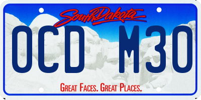 SD license plate 0CDM30