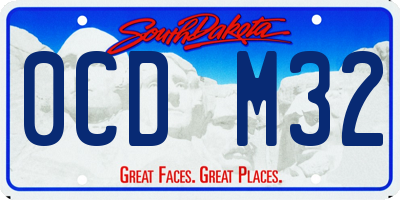 SD license plate 0CDM32