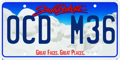 SD license plate 0CDM36
