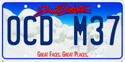 SD license plate 0CDM37