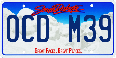 SD license plate 0CDM39