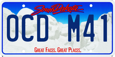 SD license plate 0CDM41