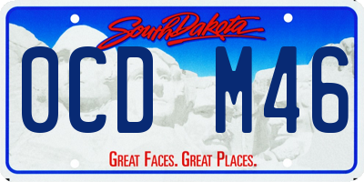 SD license plate 0CDM46