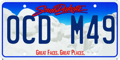 SD license plate 0CDM49