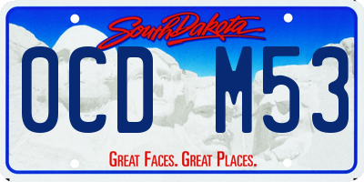 SD license plate 0CDM53