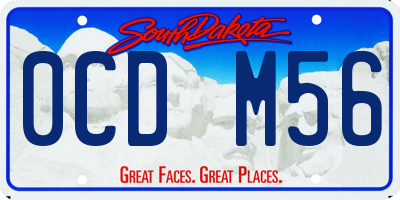 SD license plate 0CDM56