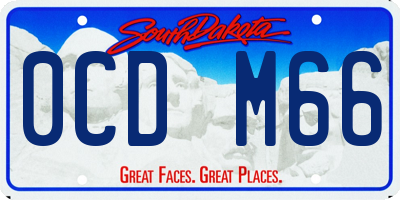SD license plate 0CDM66