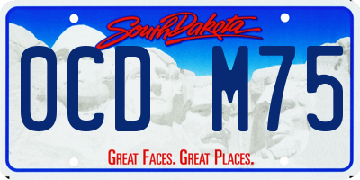 SD license plate 0CDM75