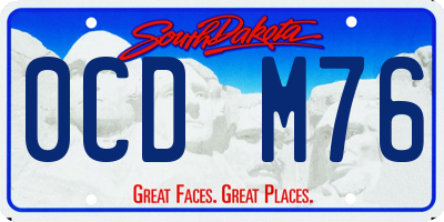 SD license plate 0CDM76