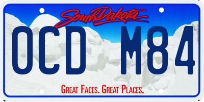 SD license plate 0CDM84