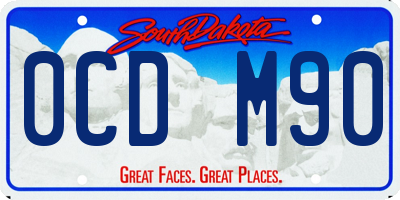 SD license plate 0CDM90