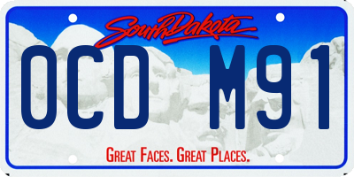 SD license plate 0CDM91