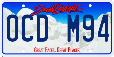 SD license plate 0CDM94